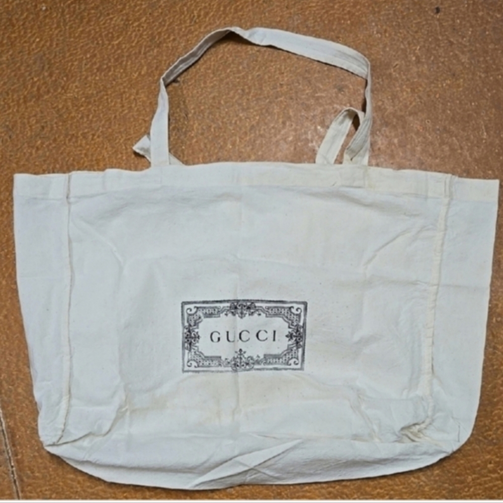 Gucci Cream Canvas Tote Bag
